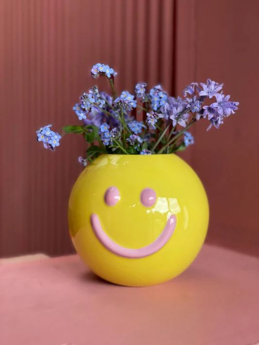 Yippie Yippie Yeah Blue Vase