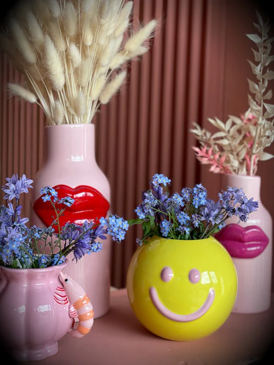 Yippie Yippie Yeah Blue Vase