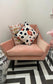 Flamingo watercolour cushion with monochrome Homewares online, home accessories and décor, interiors, interior design, house accessories new home gifts. Quirky, unusual home accessories